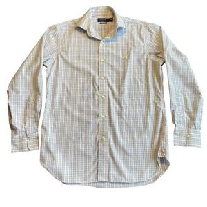 Ralph Lauren Shirt White Plaid Long Sleeve Button Up Oxford